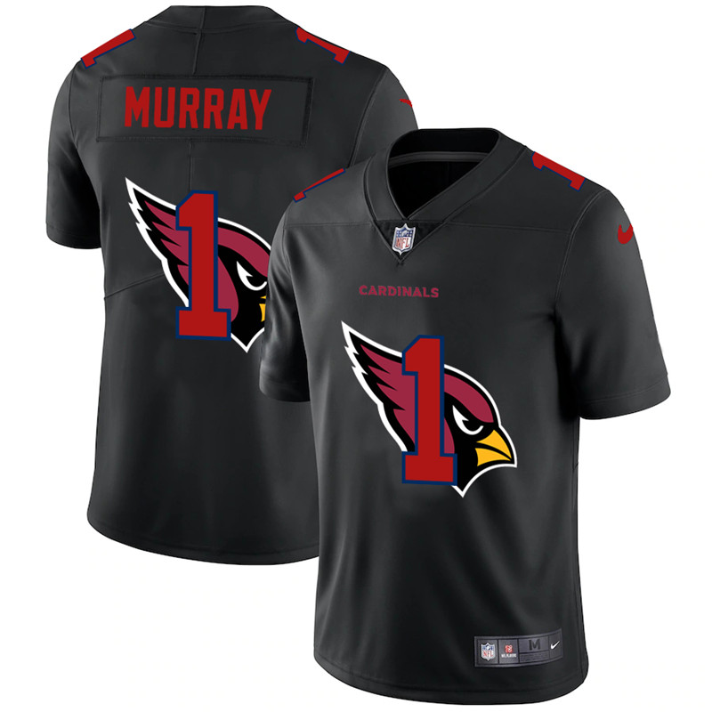 Men's Arizona Cardinals #1 Kyler Murray Black Shadow Logo Limited Stitched Jersey